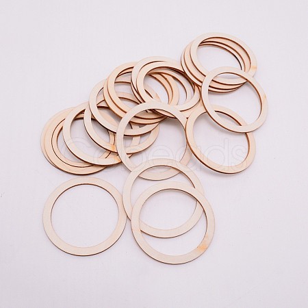 Unfinished Wood Linking Rings WOOD-WH0099-12F-1