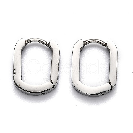 Tarnish Resistant 304 Stainless Steel Huggie Hoop Earrings STAS-J033-11A-P-1
