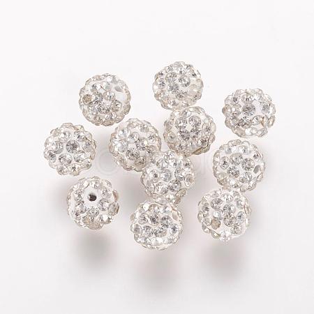 Polymer Clay Rhinestone Beads RB-K050-8mm-C13-1