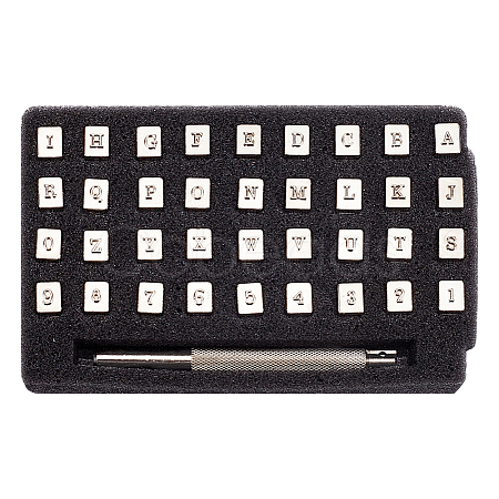 DIY Letter and Number Stamping Punch Tool Set TOOL-WH0164-02P-01-1