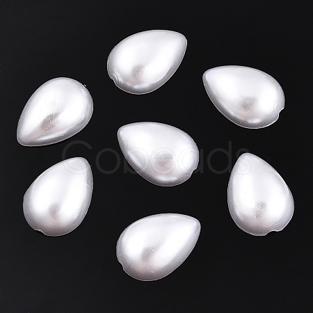 ABS Plastic Imitation Pearl Cabochons SACR-T015-13-01-1