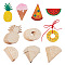 Wood Cabochons, Wood Slices, DIY Decoration Accessories, Mixed Shapes, BurlyWood, 25pcs/set