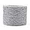 Sparkle Lace Fabric Ribbons, with Glitter Powder, for Wedding Party Decoration, Skirts Decoration Making, Gray, 2 inch(5cm), 10 yards/roll