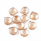 Electroplate Glass Charms, Leaf/Flower Petals, Navajo White, 15x13.5x4mm, Hole: 1.2mm