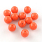 Round Imitation Gemstone Acrylic Beads, Tomato, 8mm, Hole: 2mm, about 1700pcs/500g