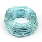 Round Aluminum Wire, Bendable Metal Craft Wire, for DIY Jewelry Craft Making, Pale Turquoise, 9 Gauge, 3.0mm, 25m/500g(82 Feet/500g)