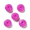 Opaque Resin Beads, Textured Rondelle, Magenta, 12x7mm, Hole: 2.5mm