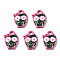 Spray Painted Alloy Enamel Charms, Cadmium Free & Lead Free, Owl, Green, 12x8x2mm, Hole: 1.5mm