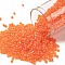 TOHO Round Seed Beads, Japanese Seed Beads, (174BF) Transparent AB Frost Hyacinth, 11/0, 2.2mm, Hole: 0.8mm, about 5555pcs/50g