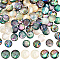 PandaHall Elite 90Pcs 3 Colors Acrylic Imitation Shell Cabochons, Half Round, Mixed Color, 10x2~3mm, 30pcs/color