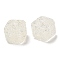 Resin Beads, with Rhinestone, Drusy Cube, White, 16x16x16mm, Hole: 3.6mm