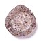 Natural Other Quartz Ashtray, with Resin, Home OFFice Tabletop Decoration, Teardrop, 101x99x21mm, Inner Diameter: 71x70mm