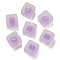 Frosted Acrylic European Beads, Bead in Bead, Cube, Medium Orchid, 13.5x13.5x13.5mm, Hole: 4mm