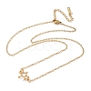 304 Stainless Steel Chemical Symbol Pendant Necklaces NJEW-Z073-03G-05-4