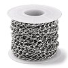 Tarnish Resistant 304 Stainless Steel Faceted Curb Chains CHS-G027-02P-3