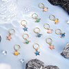 24Pcs Alloy Enamel & Iron Braiding Hair Pendants Decoration Clips PALLOY-AB00050-5