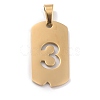 Ion Plating(IP) 304 Stainless Steel Pendants STAS-O127-D03-1
