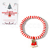 Elegant Christmas Handmade Polymer Clay Heishi Beaded Stretch Bracelets MV9996-30-1