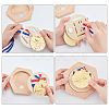 Wooden Self Adhesive Honeycomb Combination Medal Display Stand ODIS-WH0011-11-3