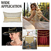 Ethnic Style Sparkle Polyester Ribbon OCOR-WH0077-02-6