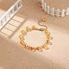 Imitation Austrian Crystal Glass Teardrop Beaded Bracelet BJEW-TA00171-02-2