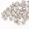 201 Stainless Steel Rhinestone Pendants STAS-S042-04C-1