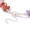 Natural & Synthetic Mixed Gemstone Chips Beaded Bracelet BJEW-TA00107-5