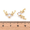 Brass Micro Pave Cubic Zirconia Pendants KK-N263-01G-3