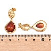 304 Stainless Steel & Resin Dangle Stud Earrings EJEW-L317-07G-01-2