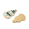 Christmas 304 Stainless Steel Enamel Pendants STAS-Z093-08U-G-2