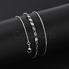 Brass Cable & Flat Sequin Chains Necklaces for Women NJEW-D302-40P-2