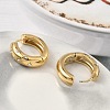 304 Stainless Steel Rhinestone Hoop Earrings EJEW-K268-72G-3