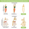 8Pcs 2 Styles Brass Enamel Pendants KK-BBC0025-04-2