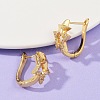 Brass Micro Pave Clear Cubic Zirconia Clip-on Earrings EJEW-F895-22A-G-3