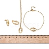 Oval 304 Stainless Steel  Pendant Necklacrs & Stud Earring & Link Bracelet Sets SJEW-C009-01G-6