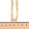 7MM Brass Pave Cubic Zirconia Figaro Chain Necklaces NJEW-D324-05G-05-2