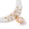 Faceted Glass Bead Stretch Bracelets BJEW-JB05488-3