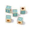 Rack Plating Brass Enamel Beads KK-B060-04G-06Z-3
