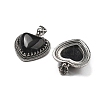 Natural Obsidian Pendants G-A095-01AS-08-2