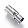 Tarnish Resistant 304 Stainless Steel Locking Tube Magnetic Clasps STAS-D159-30-1
