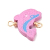 Spray Painted Wood Connector Charms PALLOY-JF01427-05-3