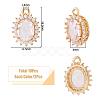 10Pcs 5 Colors Brass Micro Pave Cubic Zirconia Pendants KK-HS0015-57-2