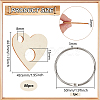 80Pcs Wood Craft Supplies with 1Pcs Iron Loose Leaf Book Binder Hinged Rings AJEW-BC0007-47C-2