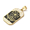 Ion Plating(IP) 304 Stainless Steel Enamel Pendants STAS-Q003-01G-03-3