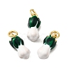 Brass Enamel Pendants KK-A252-13A-G-1