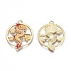Rack Plating Alloy Enamel Pendants ENAM-N055-079-3