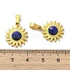 Natural Lapis Lazuli Faceted Sun Pendants STAS-P361-03G-01-3