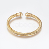 Ion Plating(IP) 304 Stainless Steel Torque Bangles BJEW-G584-05C-1