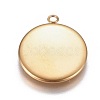 Ion Plating(IP) 304 Stainless Steel Pendant Cabochon Settings X1-STAS-G127-13-16mm-G-2
