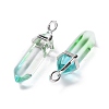 Faceted Bullet Glass Pointed Pendants KK-E282-01P-02-3